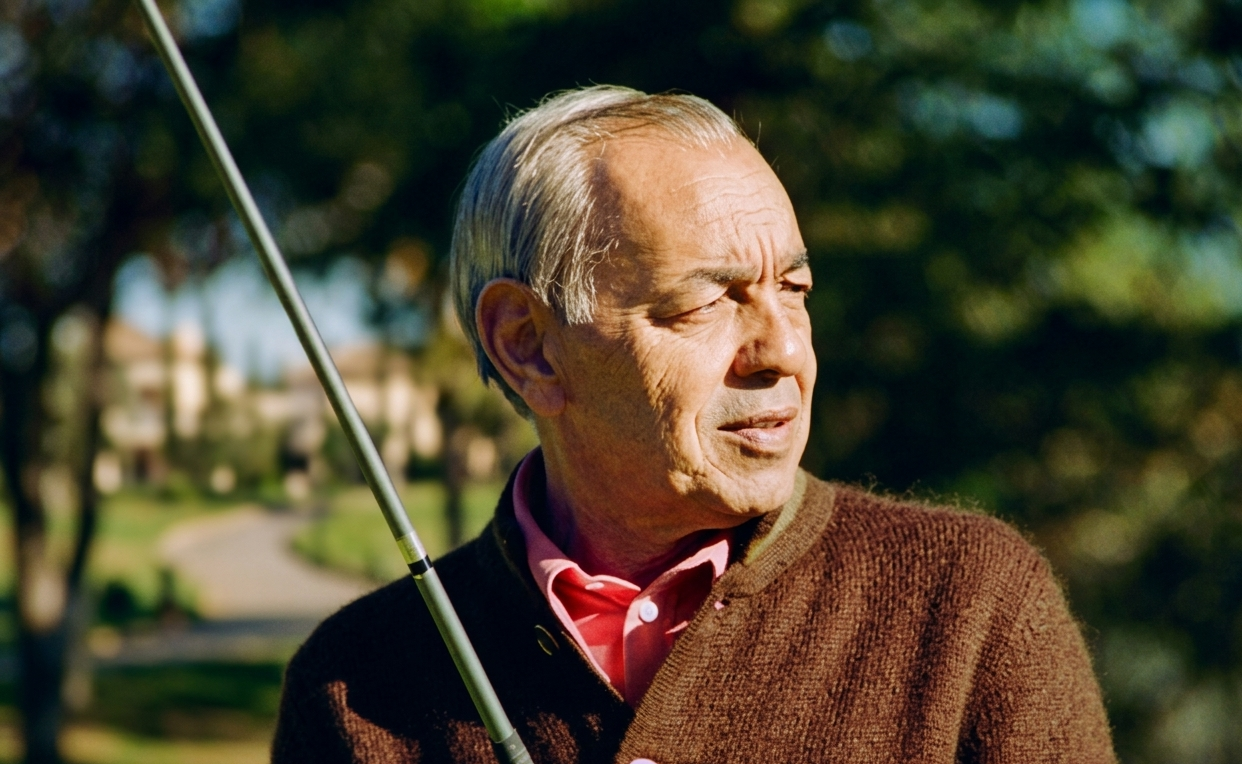 King Hassan II of Morocco playing golf